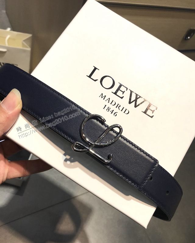LOEWE皮帶 原單進口雙面頭層牛皮 羅意威女士皮帶  xfp2155